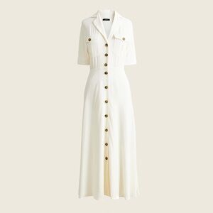J. Crew - Collared Camp-Pocket Shirtdress - 6 - Ivory - NWOT
